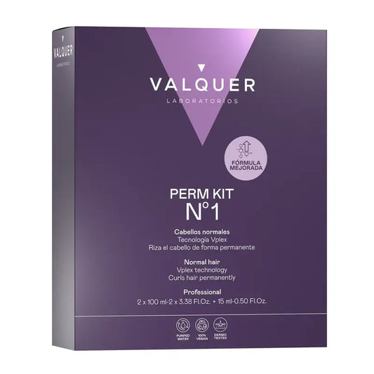 Valquer Professional Perming Kit No. 1 - Capelli normali - Riccioli duraturi in 3 fasi