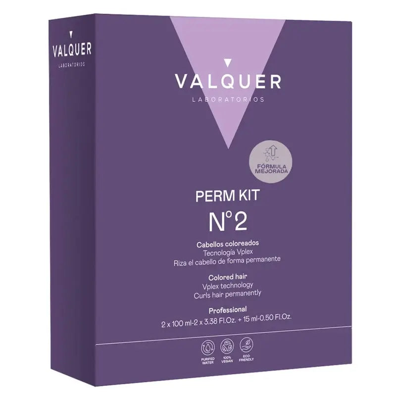 Valquer Professional Perming Kit - No. 2 (Capelli colorati) , 210 ml