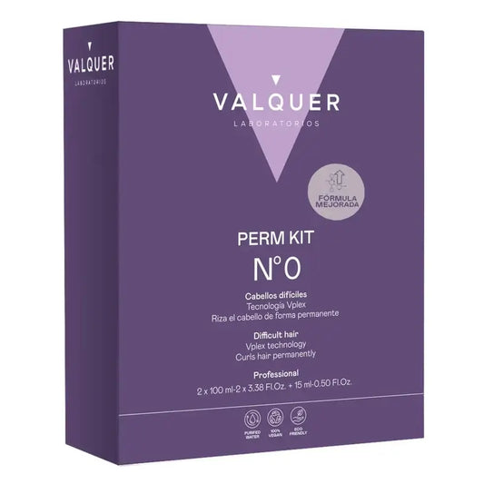 Valquer Professional Perming Kit No. 0 - Capelli difficili - 2 fasi + Balsamo Effetto Seta