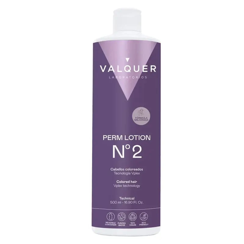 Valquer Perming Liquid No. 2 (Capelli trattati con colore) , 500 ml