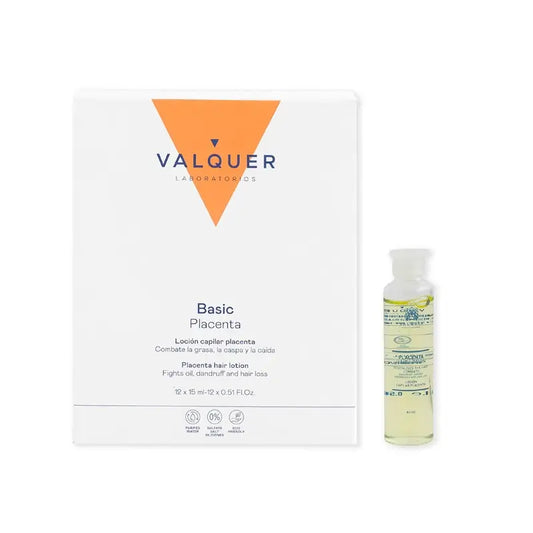 Valquer Lozione per capelli alla placenta vegetale - 12X15 Ml , 180 ml