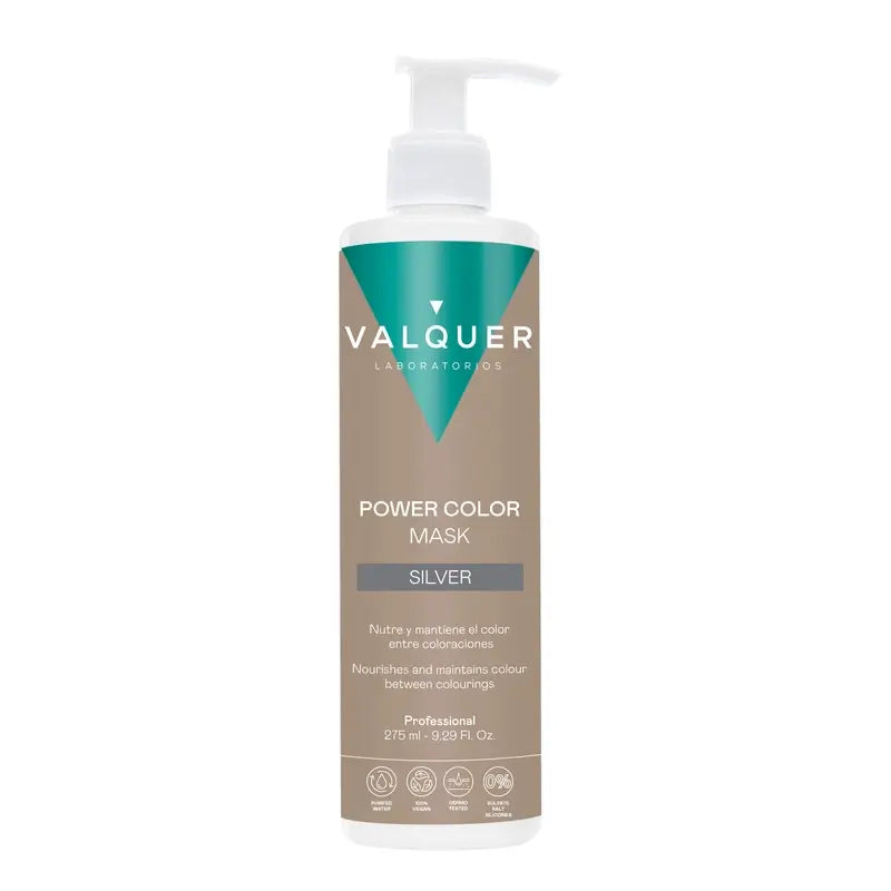 Valquer Maschera colorata grigio argento - Power Color , 275 ml