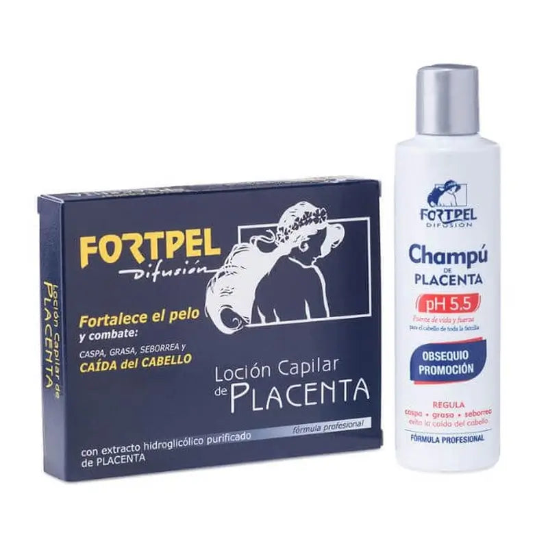 Valquer Confezione 6 fiale Placenta 6X15 Ml + Shampoo alla Placenta - 200 Ml
