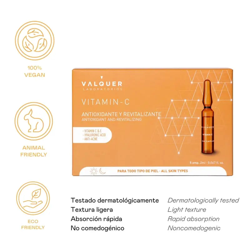 Valquer Skin Care Fiale di Vitamina-C, 5 x 2 ml