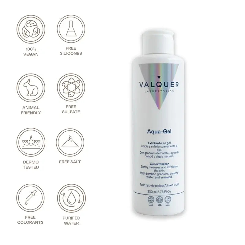 Valquer Skin Care Aqua-Gel Scrub esfoliante, 200 ml