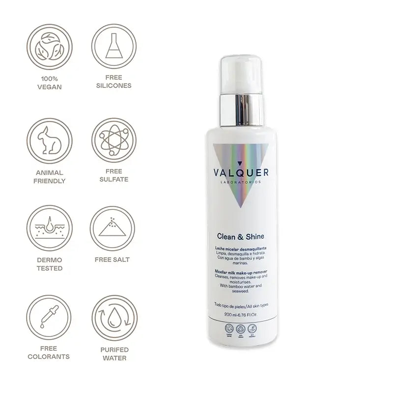 Valquer Skin Care Latte micellare struccante, 200 ml
