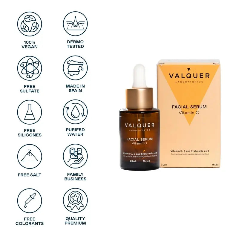 Valquer Skin Care Siero viso alla vitamina C, 30 ml
