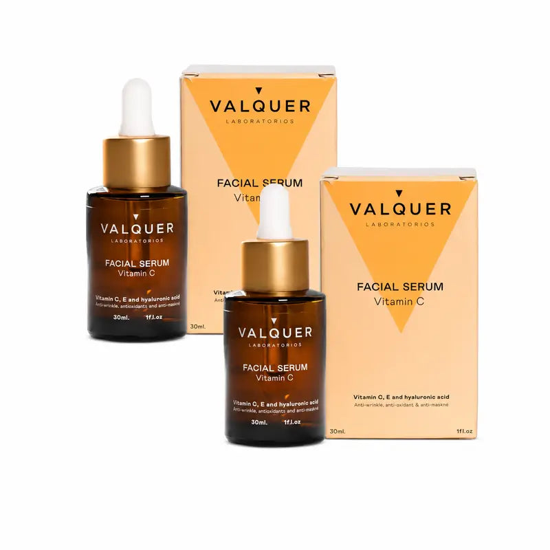 Valquer Skin Care Siero viso alla vitamina C, confezione da 2 x 30 ml