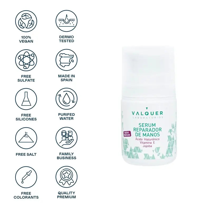 Valquer Skin Care Siero riparatore per le mani, 50 ml