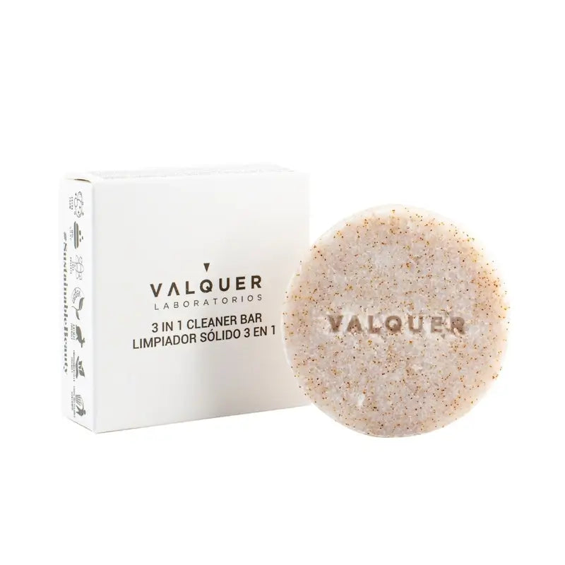Valquer Skin Care Sugar Sugar Cleanser 3 In 1 Detergente solido, 50 gr