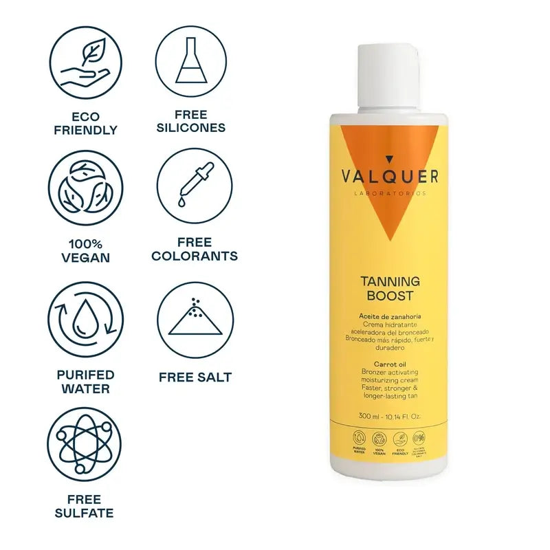 Valquer Protezione solare Emulsione idratante attivante l'abbronzatura, 300 ml