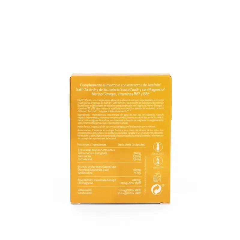 Vaminter Happy Plus Zafferano + Scutellaria + Mg Equilibrio emozionale, 60 Capsule