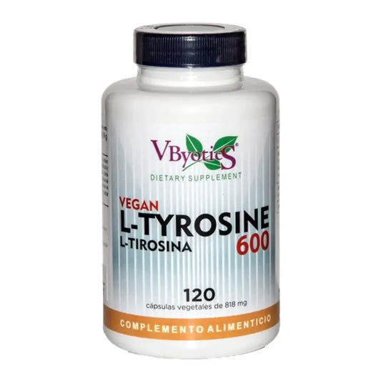 Vbyotics L Tirosina 600 120Vcaps. Vegano