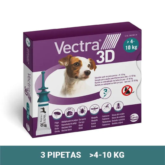 Vectra 3D Dog 4-10 kg 3 Pipettes