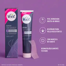 Veet Expert Crema Depilatoria per Donne, Corpo e Gambe, 200 ml