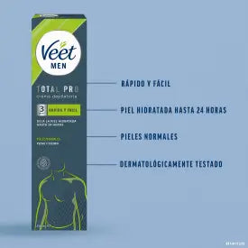Veet Men Crema Depilatoria Pelle Normale, 200 Ml