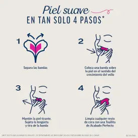 Veet Strisce di cera depilatoria a freddo Pure Pure per la depilazione del viso, 40 strisce