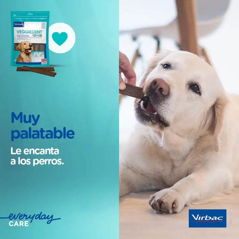Virbac Veggiedent Fr3sh L, Snack dentale per cani di taglia grande