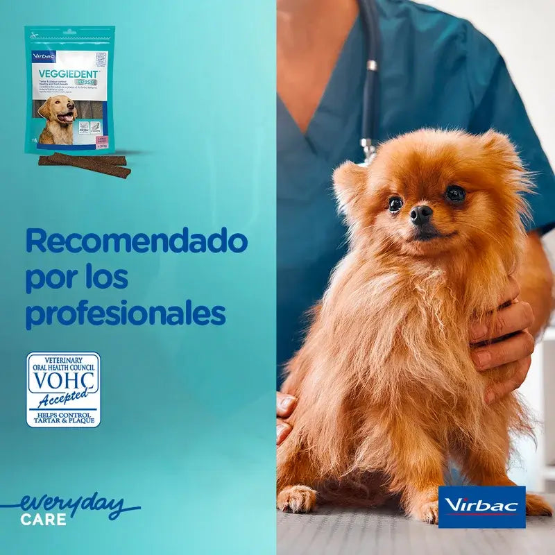 Virbac Veggiedent Fr3sh M, Snack dentale per cani di taglia media