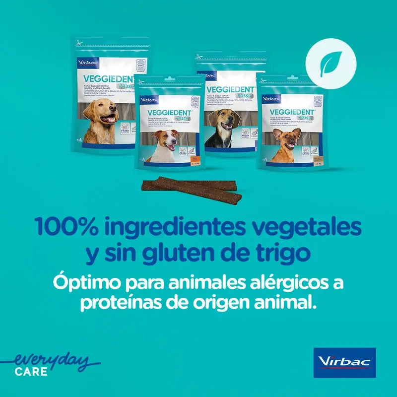 Virbac Veggiedent Fr3sh M, Snack dentale per cani di taglia media
