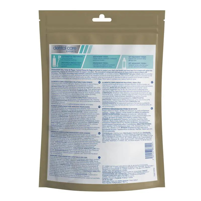 Virbac Veggiedent Zen L, snack dentale per cani di taglia grande
