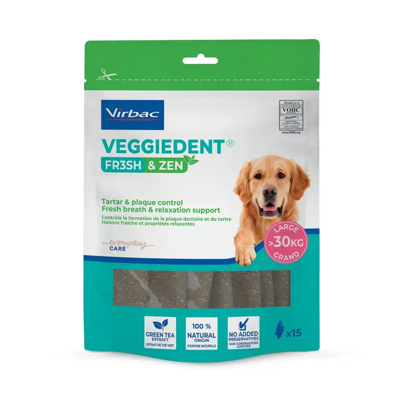 Virbac Veggiedent Zen L, snack dentale per cani di taglia grande