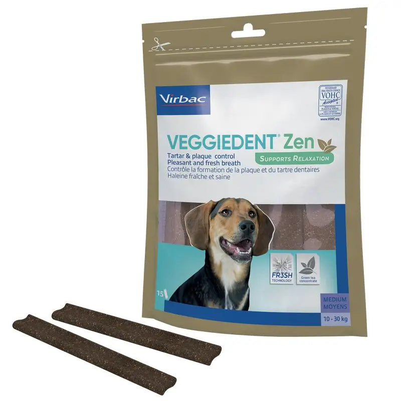 Virbac Veggiedent Zen M, Snack dentale per cani di media taglia