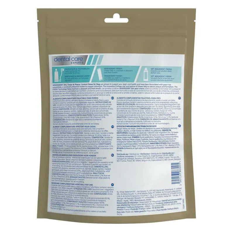 Virbac Veggiedent Zen M, Snack dentale per cani di media taglia