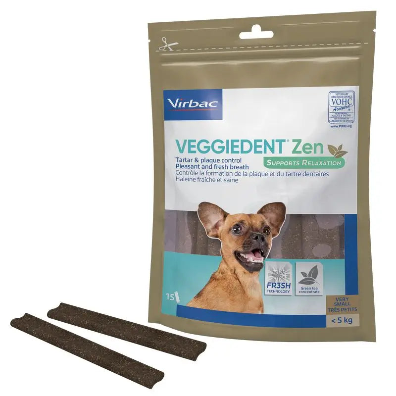 Virbac Veggiedent Zen Xs, Snack dentale per cani di taglia molto piccola