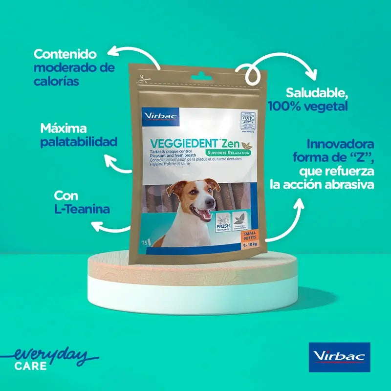 Virbac Veggiedent Zen Xs, Snack dentale per cani di taglia molto piccola