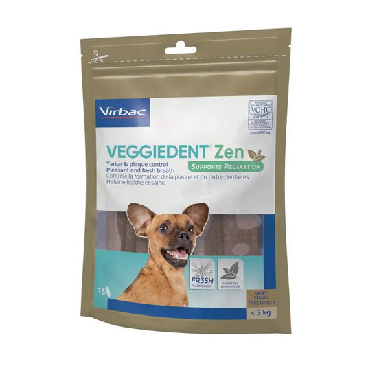 Virbac Veggiedent Zen Xs, Dental Snack For Very Small Breed Dogs