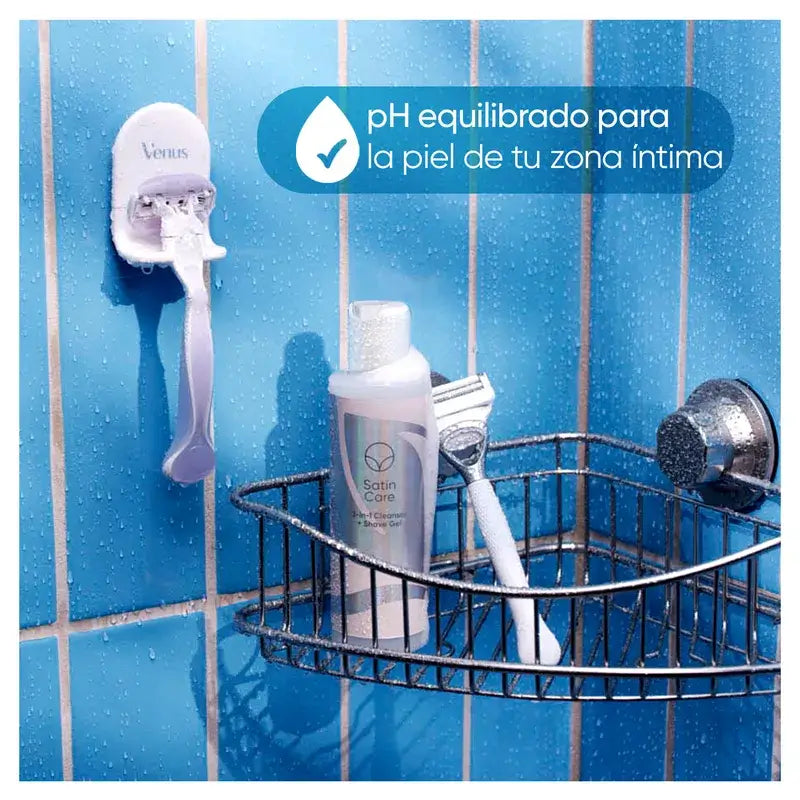 Venus Satin Care 2 in 1 gel detergente + depilazione delle zone intime, 190 Ml