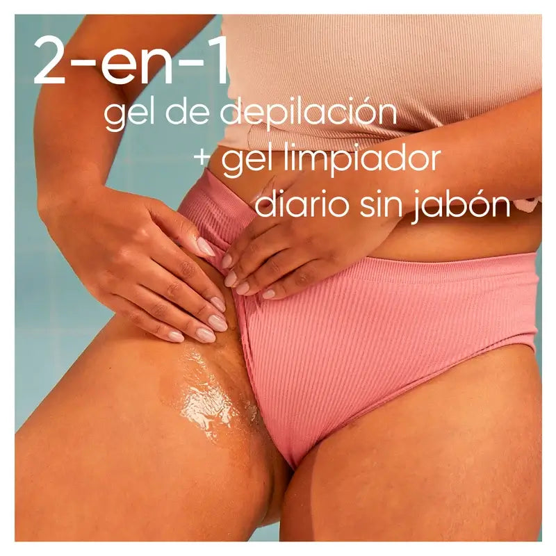 Venus Satin Care 2 in 1 gel detergente + depilazione delle zone intime, 190 Ml