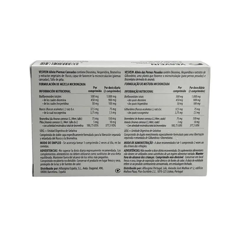 Vesvein Sollievo per le gambe stanche, 30 compresse