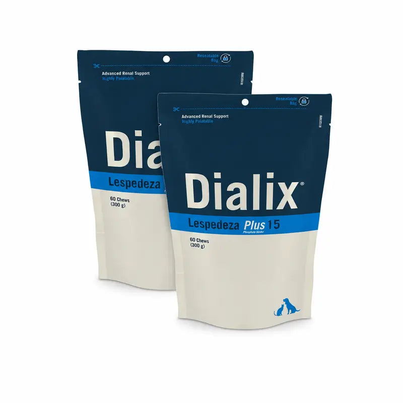 Vetnova Dialix Lespedeza Plus 15, confezione da 2 x 60 compresse masticabili