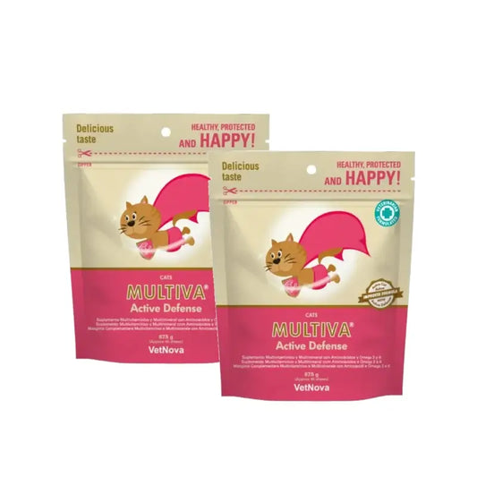 Vetnova Multiva Active Defense per gatti, 45 compresse masticabili, confezione da 2
