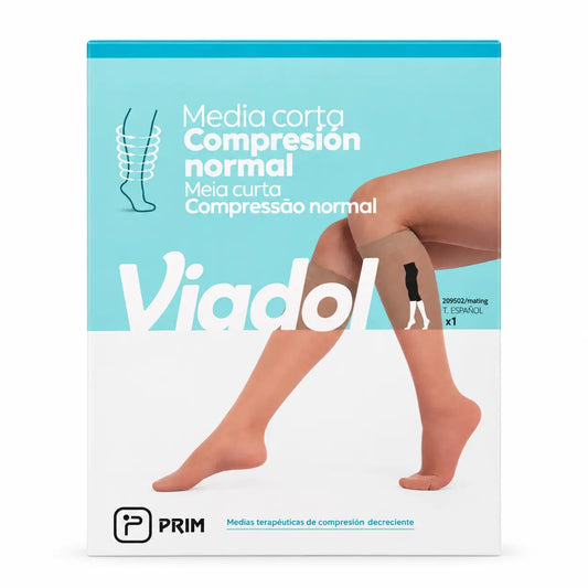 VIADOL Calza corta normale beige taglia extra