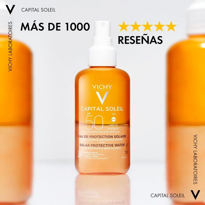 Vichy Capital Soleil Acqua di protezione solare SPF 50 Radiosità, 200 ml