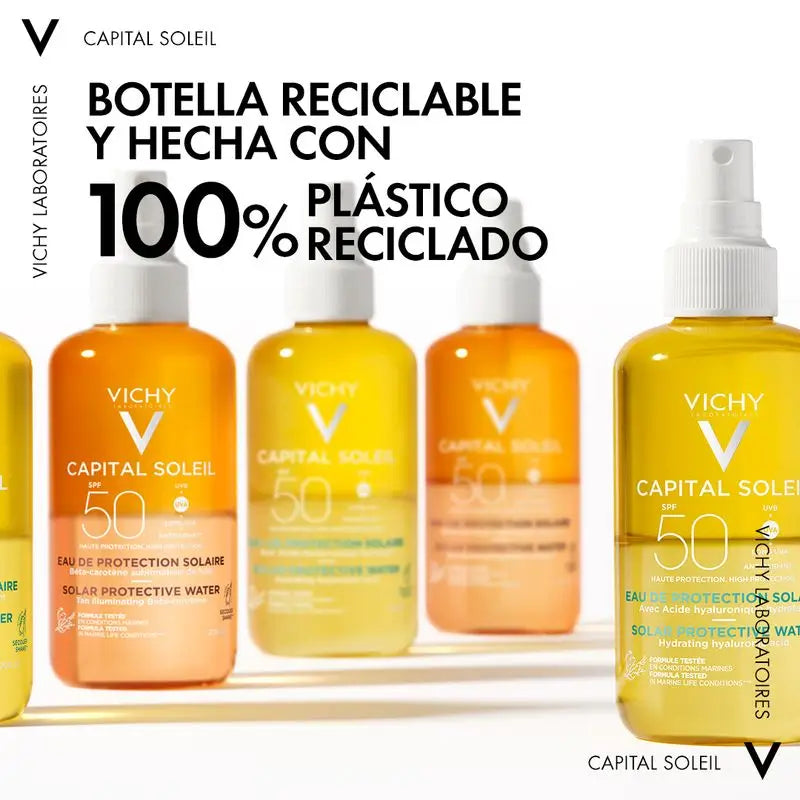 Vichy Capital Soleil Acqua di protezione solare SPF 50 Radiosità, 200 ml