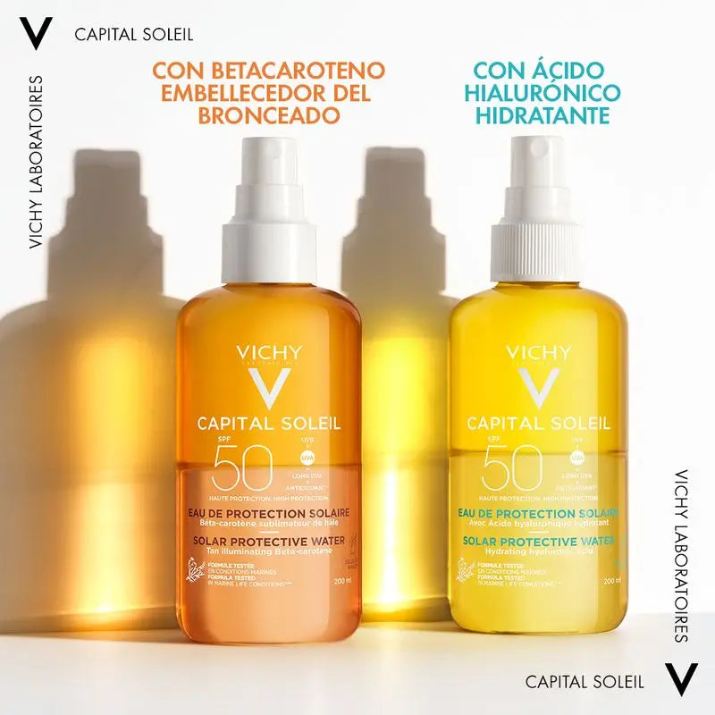Vichy Capital Soleil Acqua di protezione solare SPF 50 Radiosità, 200 ml