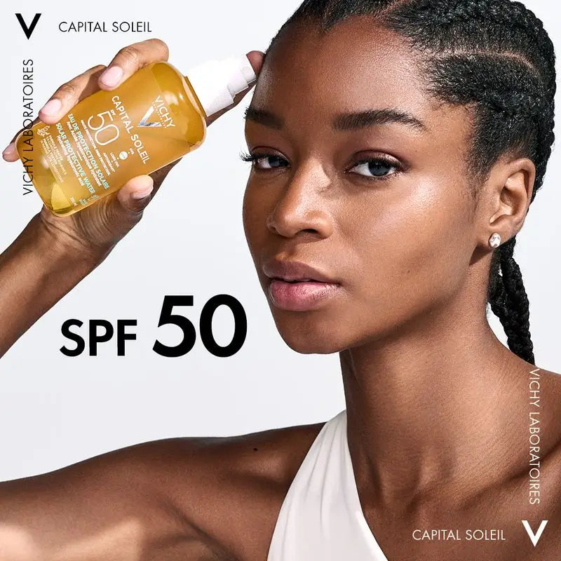Vichy Capital Soleil Acqua di protezione solare SPF 50 Radiosità, 200 ml