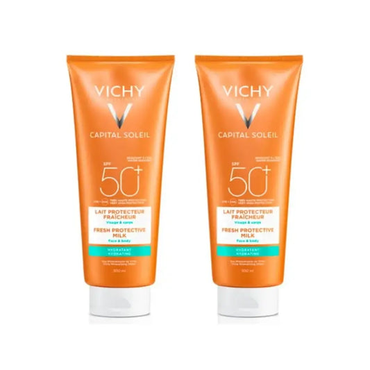 Vichy Capital Soleil Latte idratante protettivo Spf 50, 2X300 Ml