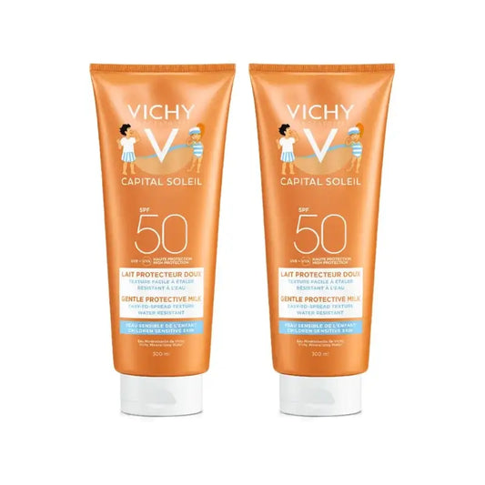 Vichy Capital Soleil Latte solare per bambini Spf 50+, 2X300 Ml