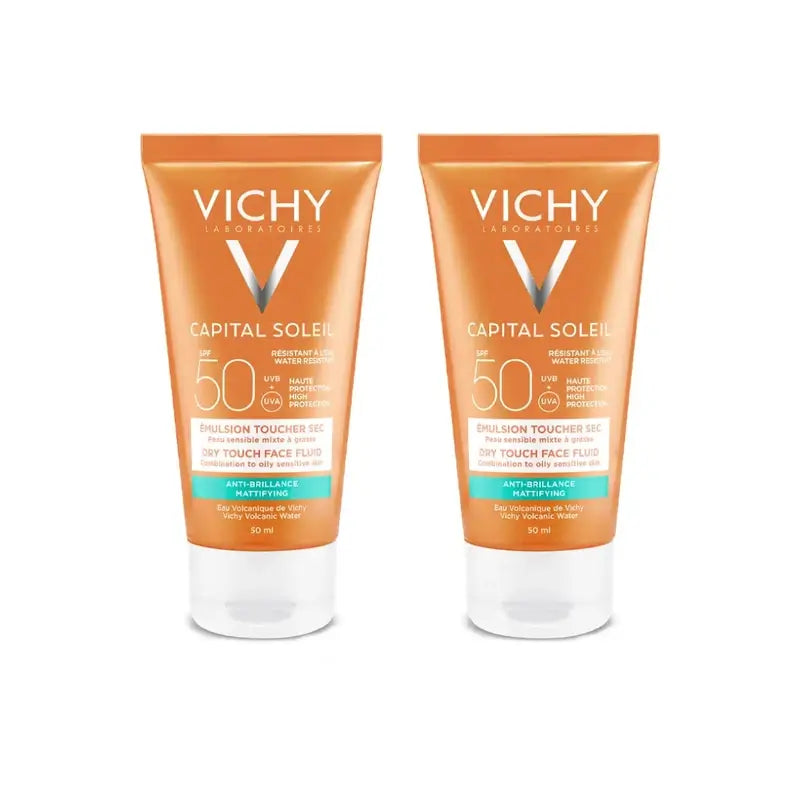 Vichy Capital Soleil Tocco Secco Spf 50, 2X50 Ml