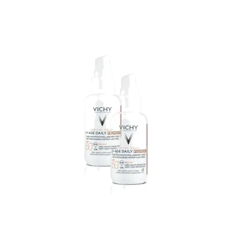 Vichy Capital Soleil UV-Age Daily Color Medio SPF50+ 40 ml, confezione da 2