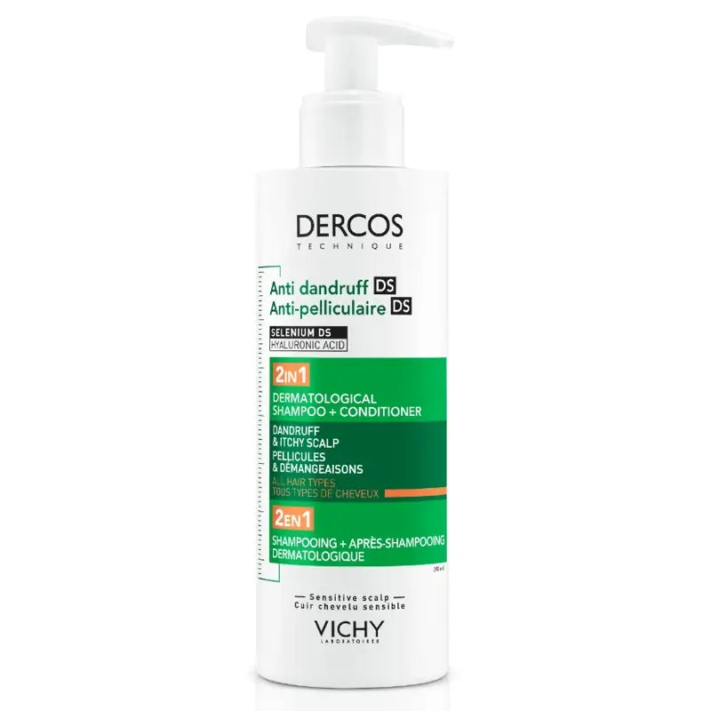 Vichy Dercos Shampoo Condizionante Antiforfora Ds 2 In 1, 390 ml