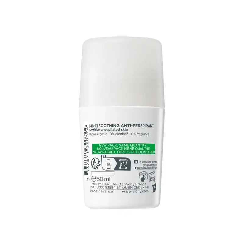 Vichy Deodorante antitraspirante 48H Roll-On Pelle sensibile 50 ml