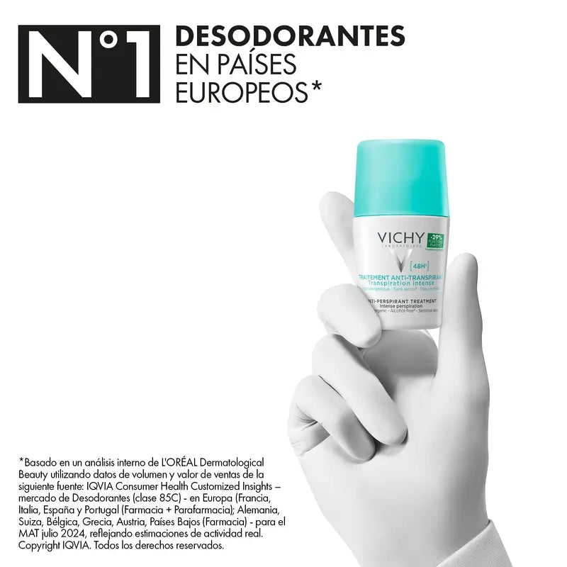 Vichy Deodorante Trattamento Antitraspirante 48H Roll-On 50 ml