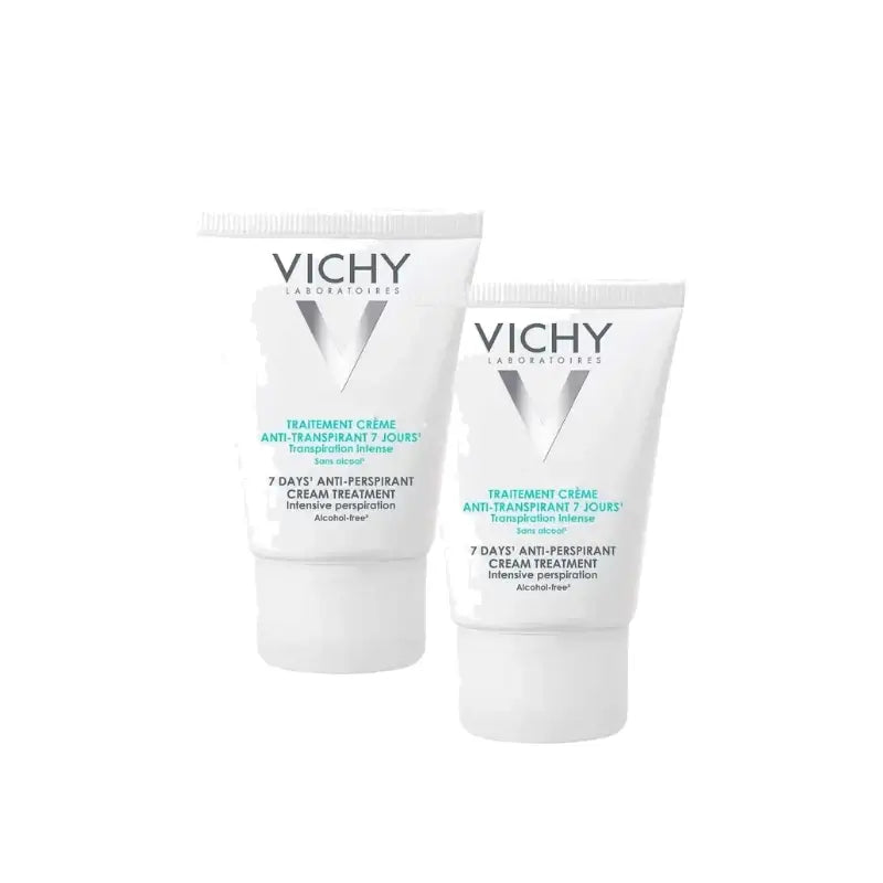 Vichy Deodorante Antitraspirante Trattamento 7 Giorni Crema Regolatrice 30 ml, confezione da 2