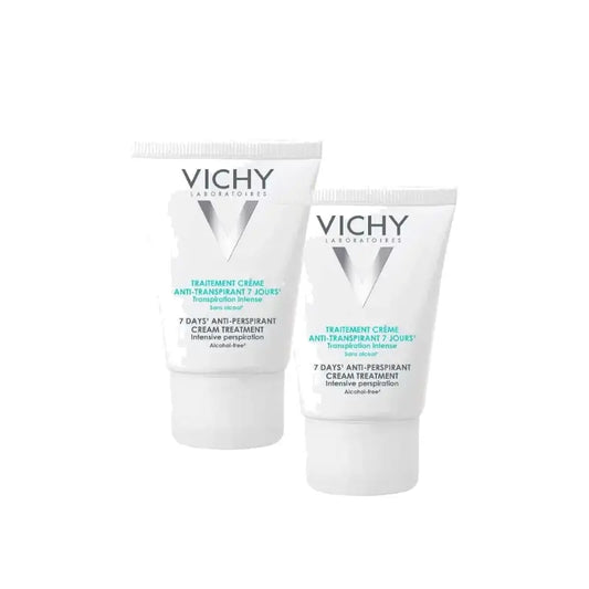 Vichy Deodorante Antitraspirante Trattamento 7 Giorni Crema Regolatrice 30 ml, confezione da 2